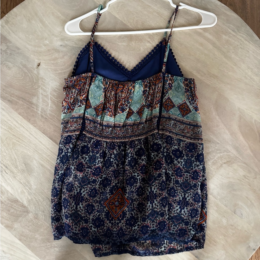 Collective Concepts Blue and Orange Patterned Camisole Stitch Fix Medium - Picture 3 of 4